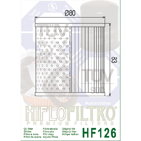 HIFLO FILTR OLEJU HF 126 KAWASAKI Z900/1000/1300 (50)