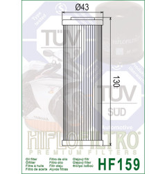 HIFLO FILTR OLEJU HF 159 DUCATI PANIGALE 899 / 959 / 1199 / 1299 (12-16) (50)