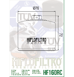 HIFLO FILTR OLEJU HF 160RC RACING BMW K1200/1300, S1000RR, F 650/700/800 GS 07-16 (50)
