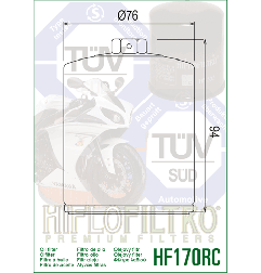 HIFLO FILTR OLEJU HF170BRC RACING HARLEY-DAVIDSON CZARNY