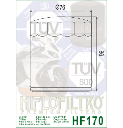 HIFLO FILTR OLEJU HF 170 HARLEY-DAVIDSON (CHROMOWANY) (50)