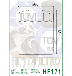 HIFLO FILTR OLEJU HF 171 HARLEY-DAVIDSON / BUELL (CZARNY) (50)