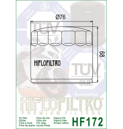 HIFLO FILTR OLEJU HF 172 HARLEY-DAVIDSON, NORTON (68-) (CHROMOWANY) (50)