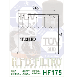 HIFLO FILTR OLEJU HF 175 HARLEY-DAVIDSON XG 500/750 (15-17), INDIAN CHIEF / ROADMASTER (15-16) (50)