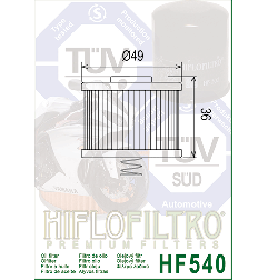 HIFLO FILTR OLEJU BAJAJ 100/115/130/135, YAMAHA YS 125 '18- , FZ 16 '08- (21C-E3440-00)