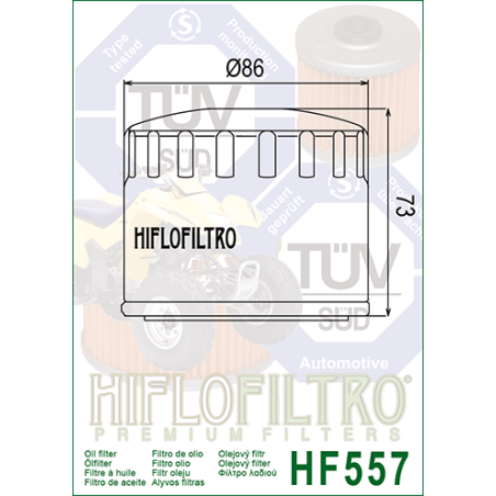 HIFLO FILTR OLEJU HF 557 BOMBARDIER 500`99-05 (50)