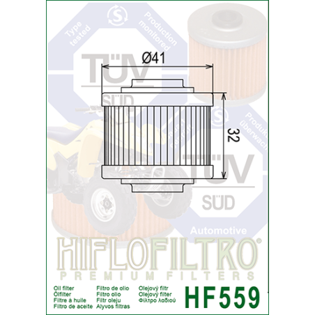 HIFLO FILTR OLEJU HF 559 CAN-AM 990`08-12 (50)