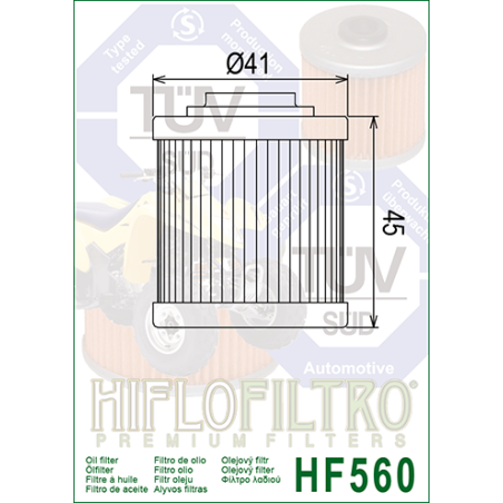 HIFLO FILTR OLEJU HF 560 CAN-AM DS 450`08-12 (50)