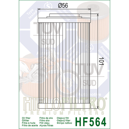 HIFLO FILTR OLEJU HF 564 CAN-AM 990 SPYDER`08-12 (50)