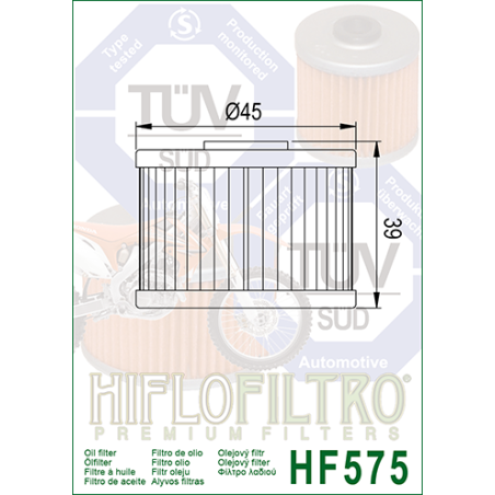 HIFLO FILTR OLEJU APRILIA MXV 450 '08-'15