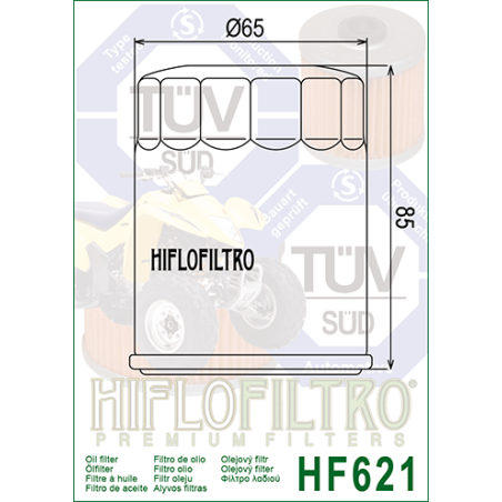 HIFLO FILTR OLEJU HF 621 ARCTIC CAT (50)