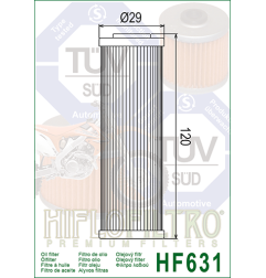 HIFLO FILTR OLEJU HF 631 BETA 350/400/450/498/520 `10-13 (50)