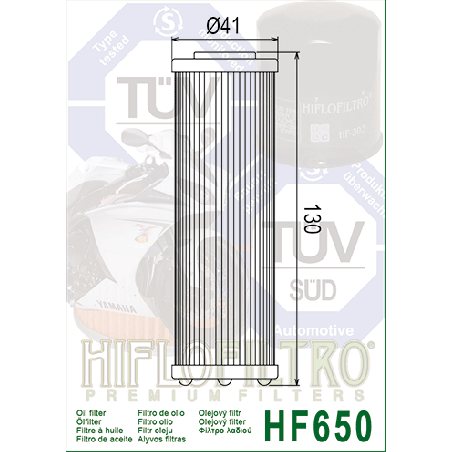 HIFLO FILTR OLEJU HF 650 KTM 950/990/1050/1190/1290, ATV 450/505 - ZASTĘPUJE HF158 I HF658