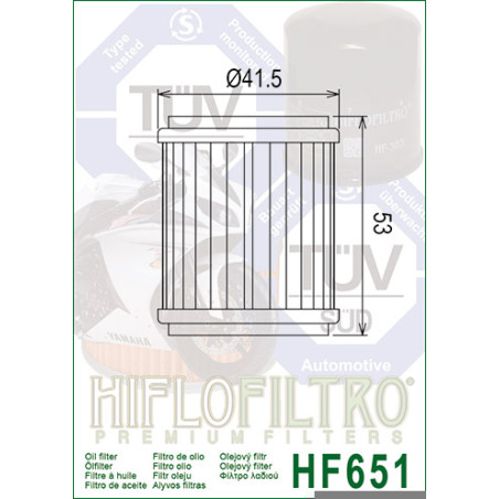 HIFLO FILTR OLEJU HF 651 KTM 690 09-17 (50)