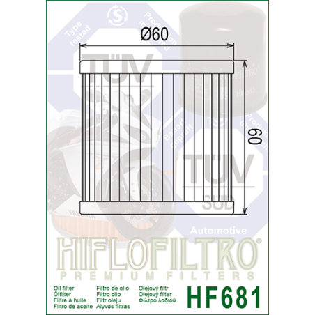HIFLO FILTR OLEJU HF 681 HYOSUNG 650/700`05-11 (50)