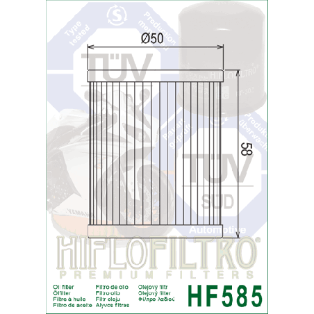 HIFLO FILTR OLEJU MOTO MORINI 1200 '06-
