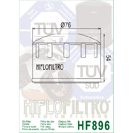 HIFLO FILTR OLEJU HF 896 URAL 750 (14-17) (OEM: IMZ-8.1040.01090) (50)