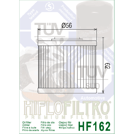 HIFLO FILTR OLEJU HF 162 BMW R 1300 GS '22-'24 (OEM: 11427105320)