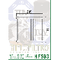 HIFLO FILTR OLEJU HF 593 BENELLI BN 250 16-'18, TRK 250 '18-'24, LEONCIO 250 '18, (OEM: 160125150010)