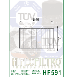 HIFLO FILTR OLEJU HF 591 BENELLI BN 125 '17-'22, TNT 125 '17-'24 (OEM: 169124320000)