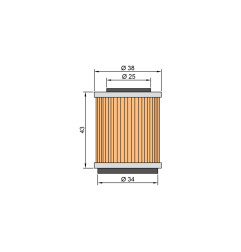 TWIN AIR FILTR OLEJU HF 143 YAMAHA XT 125/225/250/350 (50)