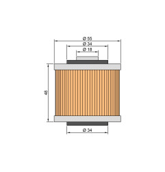 TWIN AIR FILTR OLEJU HF 145 YAMAHA XT/XV/XVS/TDM (50)