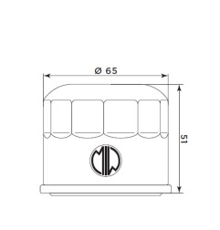 MIW (MEIWA) FILTR OLEJU BMW R18 / B / CLASSIC / ROCTANE / TRANSCONTINENTAL '20-'25 (OEM: 13718411061) 268005