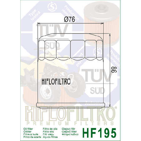 FILTR OLEJU HIFLO HF195 POLARIS 1500 RANGER HD NSTR