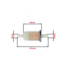 FILTR PALIWA PAPIEROWY POWER FORCE 10MM HONDA YAMAHA  FIT000001