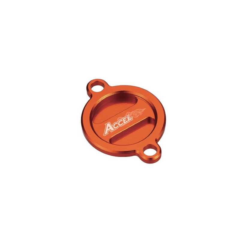 ACCEL POKRYWA FILTRA OLEJU KTM EXC 400/450/530 '08-'11, SXF 450/505 '07-'12, SXF 350 '11-'19 KOLOR POMARAŃCZOWY