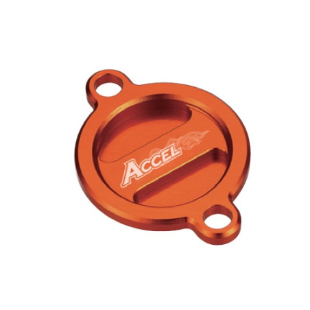 ACCEL POKRYWA FILTRA OLEJU KTM EXC 400/450/530 '08-'11, SXF 450/505 '07-'12, SXF 350 '11-'19 KOLOR POMARAŃCZOWY