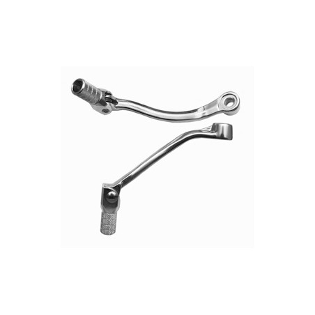 M.C. DŹWIGNIA ZMIANY BIEGÓW KTM SX 85 '03-'17, HUSQVARNA TC 85 '14-'17 (ALUMINIOWA)(KUTA) KOLOR SREBRNY, KOŃCÓWKA STALOWA