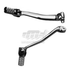 M.C. DŹWIGNIA ZMIANY BIEGÓW KAWASAKI KXF250 '09-'14, KXF450 '06-'15 (ALUMINIOWA)(KUTA)KOLOR SREBRNY, KOŃCÓWKA STALOWA