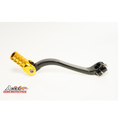 ACCEL DŹWIGNIA ZMIANY BIEGÓW SUZUKI RMZ 450 '08-'25 ALUMINIOWA KOLOR CZARNY, KOŃCÓWKA ZŁOTA (LCA4315)