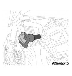 CRASH PADY PUIG DO YAMAHA FZ6 N/S/S2 04-10 CZARNE