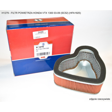 MIW (MEIWA) FILTR POWIETRZA HONDA VTX 1300 03-09 (SC52) (HFA1925) (OEM:17213-MEA-670)