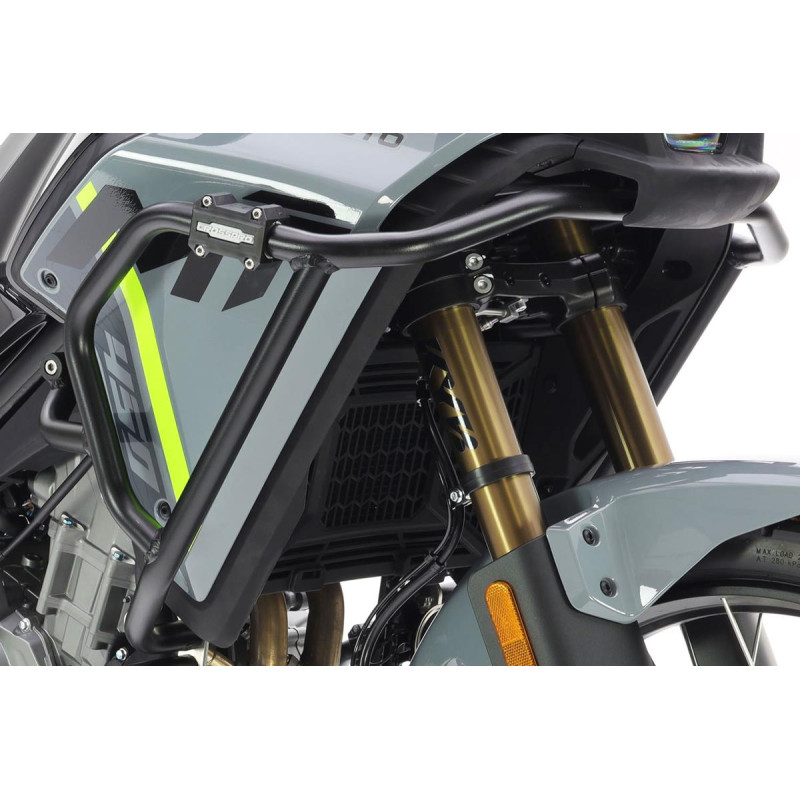 CROSSPRO GMOLE ALUMINIOWE GÓRNE OSŁONY SILNIKA I CHŁODNIC CF MOTO 450 MT '24 KOLOR CZARNY (KOMPATYBILNE Z ORYGINALNĄ PŁYTĄ)