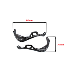 HANDBARY - CZARNE OSŁONY RĄK, DŁONI ENDURO CROSS QUAD- ATV GY6107812-G