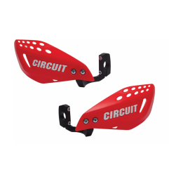 Handbary osłony dłoni Circuit Vector czerwono-białe fluo