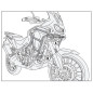 KAPPA GMOLE OSŁONY SILNIKA GÓRNE HONDA CRF 1100 L AFRICA TWIN ADVENTURE SPORTS '24-'25 CZARNE
