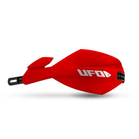 UFO 2026/01 OSŁONY RĄK (HANDBARY) MUGAN UNIWERSALNE KOMPLET Z MOCOWANIEM NA KIEROWNICĘ 22 I 28MM KOLOR CZERWONY