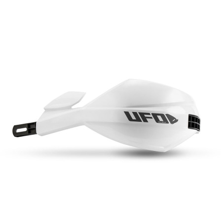 UFO 2026/01 OSŁONY RĄK (HANDBARY) MUGAN UNIWERSALNE KOMPLET Z MOCOWANIEM NA KIEROWNICĘ 22 I 28MM KOLOR BIAŁY
