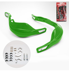 BIKETEC PARTS OSŁONY RĄK (HANDBARY) ALU KOLOR ZIELONY (Z MOCOWANIAMI 22MM I 28MM)