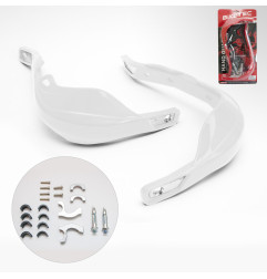 BIKETEC PARTS OSŁONY RĄK (HANDBARY) ALU KOLOR BIAŁY (Z MOCOWANIAMI 22MM I 28MM)