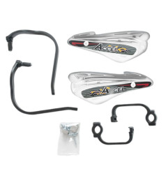 ACCEL OSŁONY RĄK (HANDBARY) Z MOCOWANIEM ALUMINIOWYM STRONG (22+28MM) MOCOWANIE 2 PUNKTOWE (ALU-CZARNY, PLASTIK-BIAŁY)