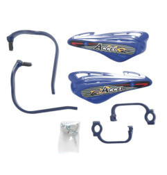 ACCEL OSŁONY RĄK (HANDBARY) Z MOCOWANIEM ALUMINIOWYM STRONG (22+28MM) MOCOWANIE 2 PUNKTOWE (ALU-NIEBIESKI PLASTIK-NIEBIESKI)