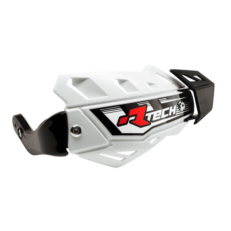 RACETECH (RTECH) OSŁONY RĄK (HANDBARY) FLX ATV/QUAD KOLOR BIAŁY (Z 3 RODZAJAMI MOCOWAŃ DO KIEROWNICY)