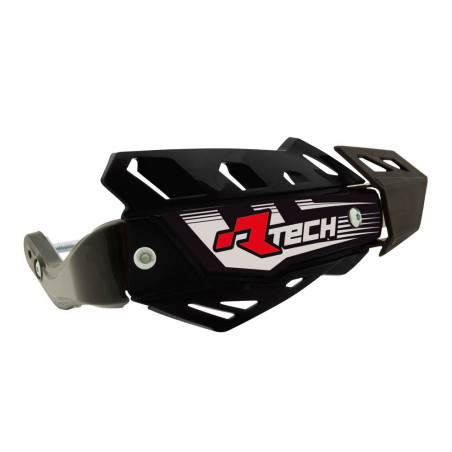 RACETECH (RTECH) OSŁONY RĄK (HANDBARY) FLX ATV/QUAD KOLOR CZARNY (Z 3 RODZAJAMI MOCOWAŃ DO KIEROWNICY)