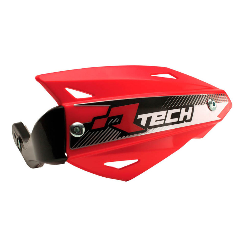RACETECH (RTECH) OSŁONY RĄK (HANDBARY) VERTIGO ATV KOLOR CZERWONY (Z 3 RODZAJAMI MOCOWAŃ DO KIEROWNICY)
