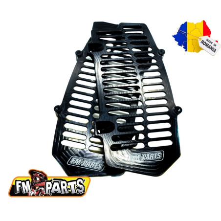 FM-PARTS OSŁONY CHŁODNICY (KRATKI) ALUMINIUM KTM / HUSQVARNA / GAS GAS '20-'23 KOLOR CZARNY